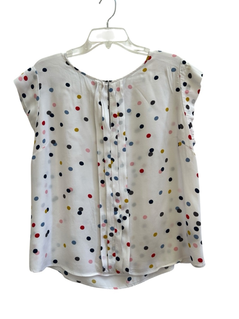 Boden Polka Dot Blouse Confetti Print Viscose Flutter Sleeve Top French Girl